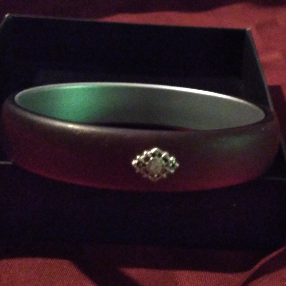 Frosted embellished bangle bracelet